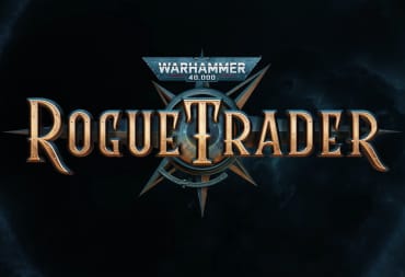 Rogue Trader Key art showing the title on a black background