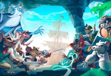 Curse of the Sea Rats key art depicting animal pirates facing off against each other