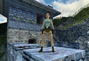 Lara standing on a platform in the Tomb Raider I-II-III Remastered collection