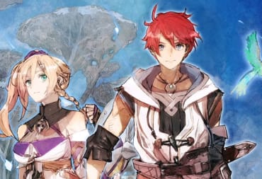 Adol and Karja in artwork for Ys X: Nordics