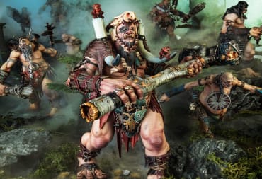 A screenshot of an army of ogres as part of the Warhammer: Age of Sigmar Armies of Renown.