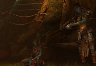 Avatar: Frontiers of Pandora Weapon and Armor Unlocks Guide - Best Weapons and Armor - Cover Image Standing in Hometree with a Rifle