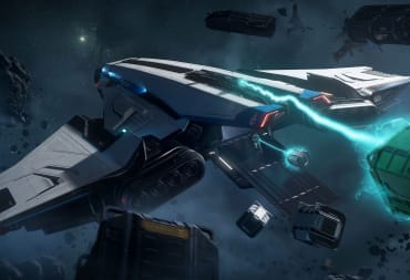 A tractor beam in action in Star Citizen