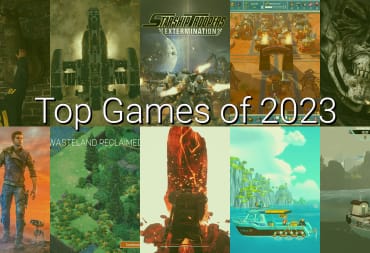 10 Games Overlaid With a Green Overlay For Top 10 Games of 2023