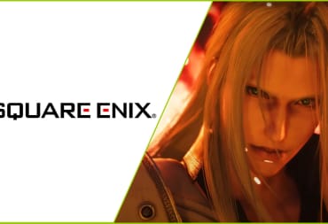 Square Enix Logo and Sephiroth from Final Fantasy VII Rebirth