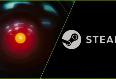 Steam logo and HAL 9000 from 2001: A Space Odyssey