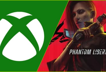 Cyberpunk 2077 Phantom Liberty Art and Xbox Logo