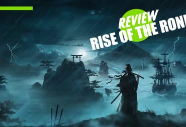 Rise of the Ronin Key Art with the TechRaptor Review overlay