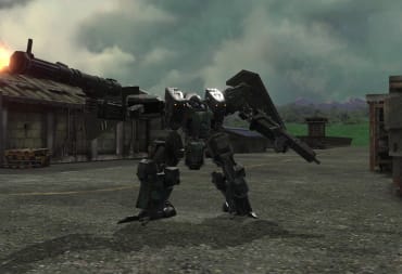 A Wanzer firing a heavy weapon in Front Mission 2: Remake