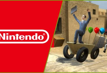 The Nintendo logo next to a shot of the G-Man and a soldier in Garry's Mod