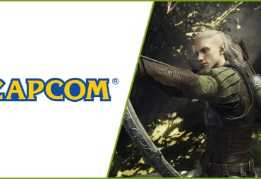 The Capcom logo next to a shot of an archer from Dragon's Dogma 2
