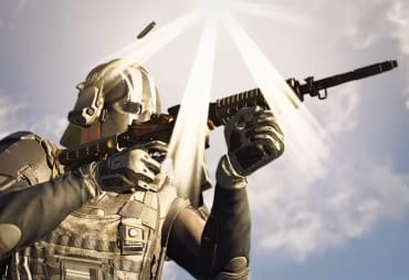 A soldier firing a gun with shafts of sunlight in the foreground in Ubisoft's free-to-play shooter XDefiant