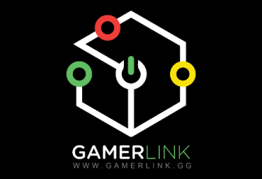 GamerLink Logo With Link Black Background