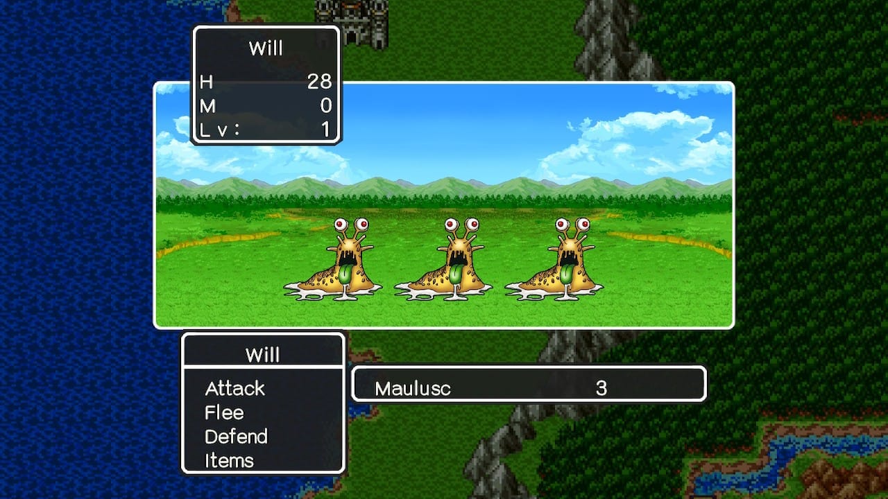 Dragon Quest Trilogy - Battle Screen