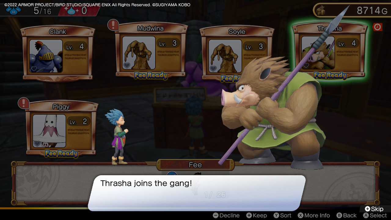 Monster recruiting in Dragon Quest Treasures