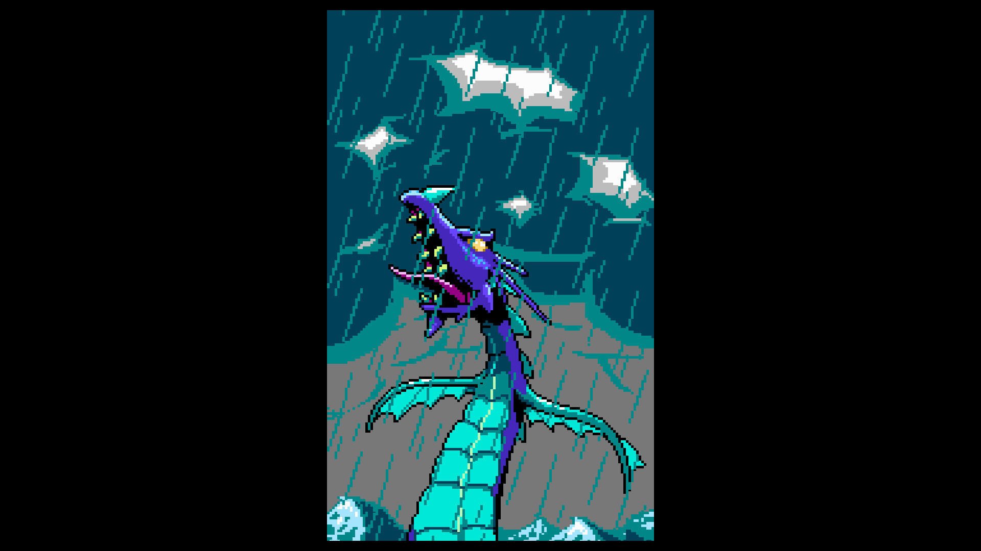 scary sea dragon in the rain 8-Bit Adventures 2