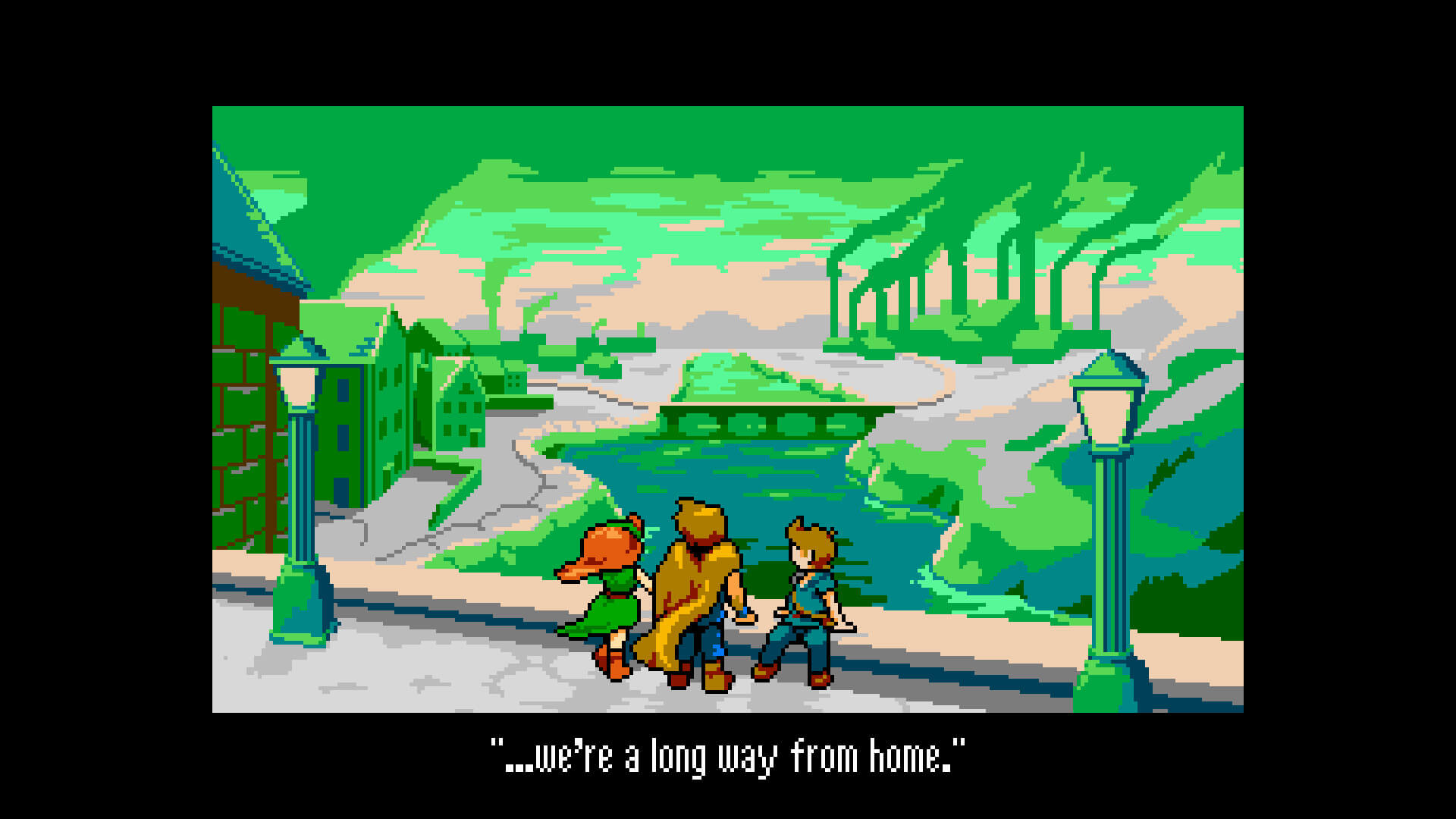 pixel city scene in 8-Bit Adventures 2