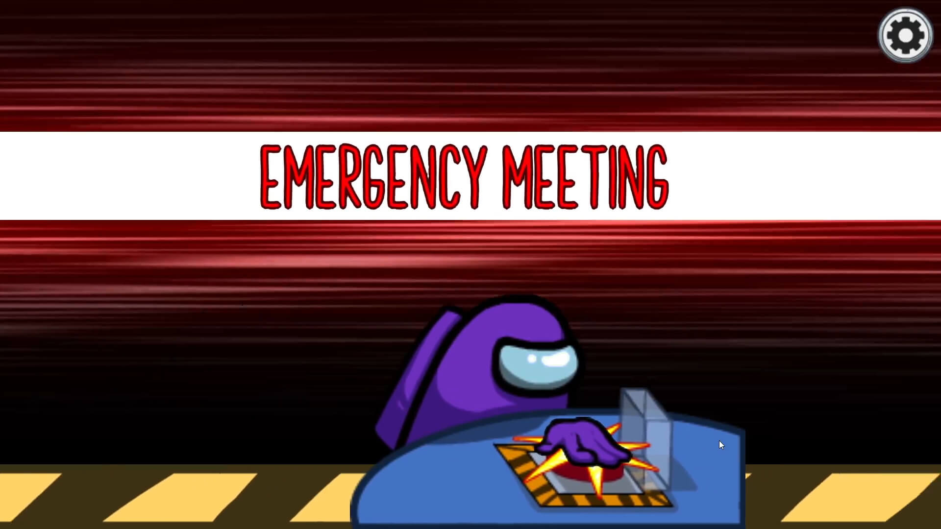 Purple calling an emergency meeting in Among Us