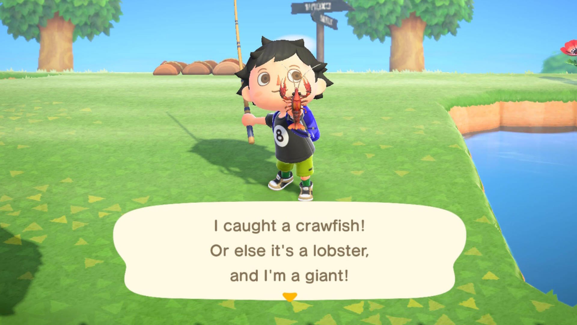 Animal Crossing NH Fishing Crawfish
