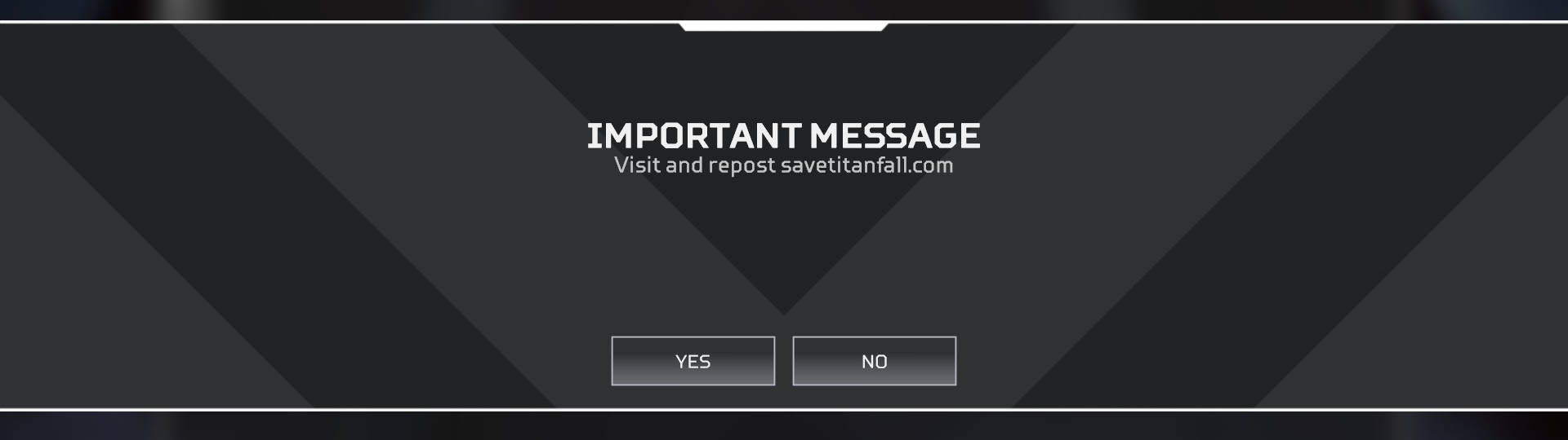 Apex Legends Hacked Saved Titanfall Message slice