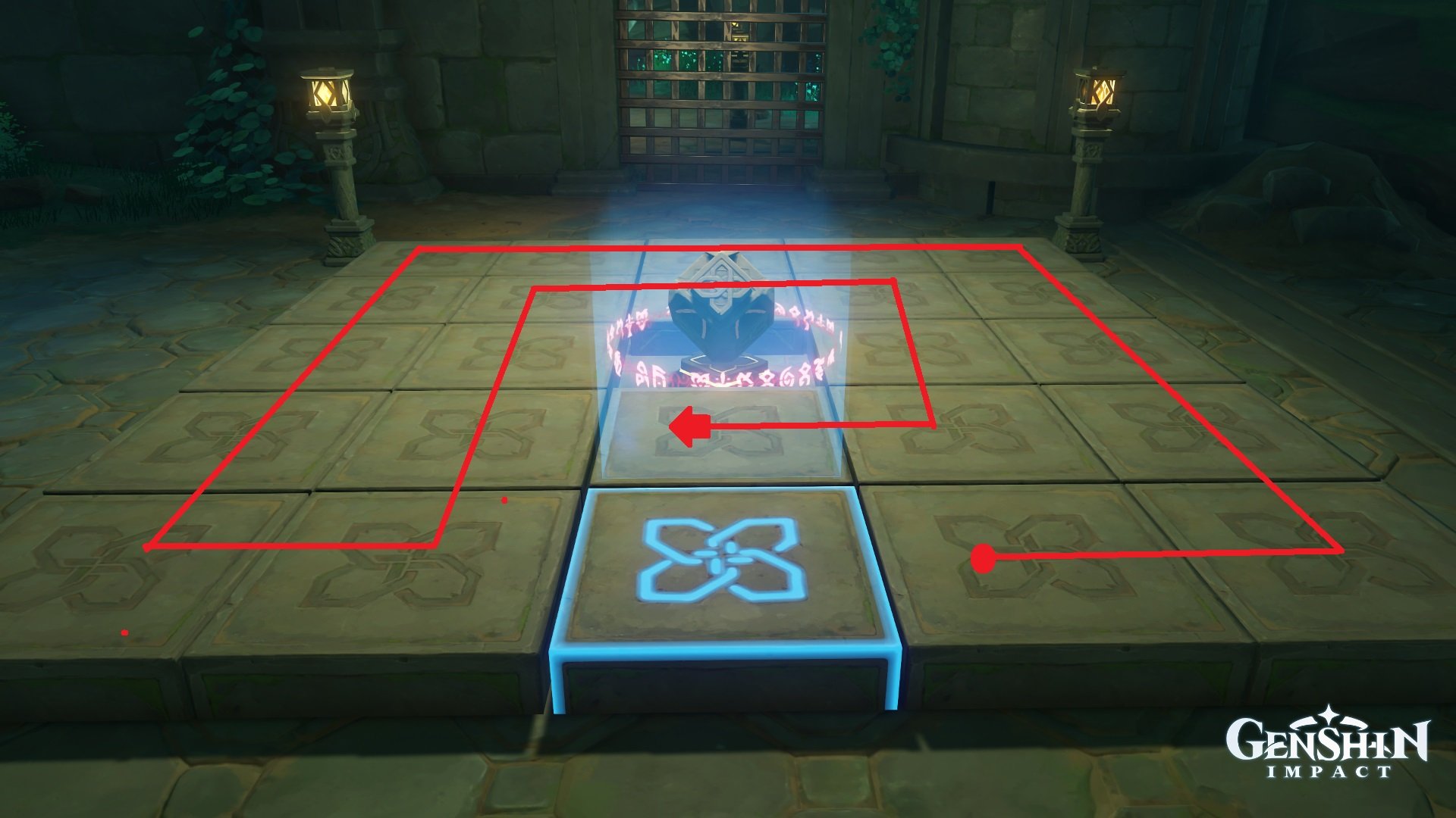 The first floor puzzle in Araumi