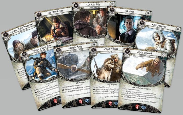 A collection of scenario cards for Arkham Horror