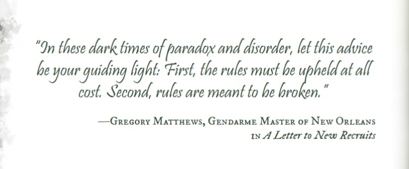 A quote about bending the rules in green cursive handwriting
