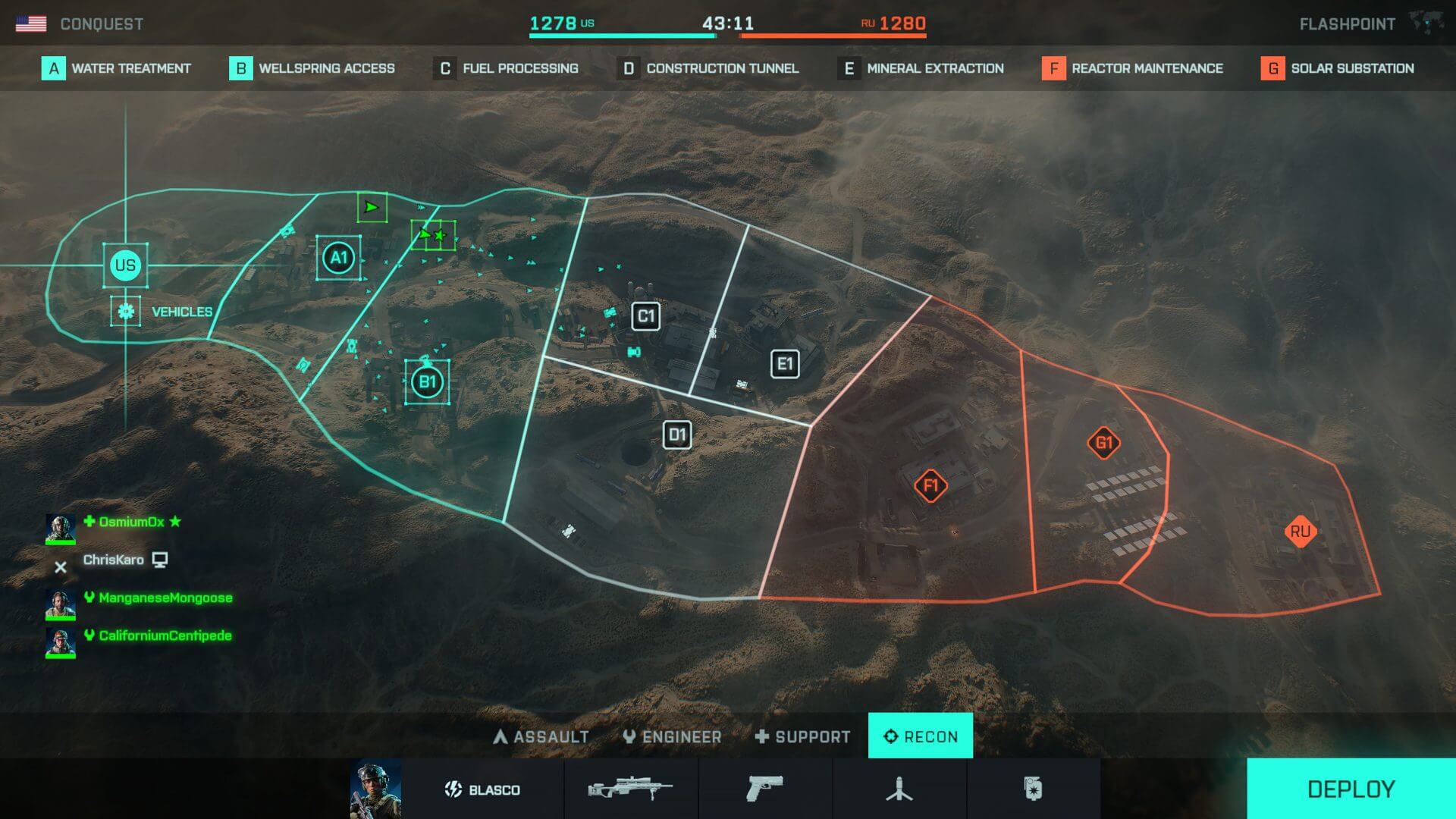 The map for the new Flashpoint map, which takes place on a South African battlefield