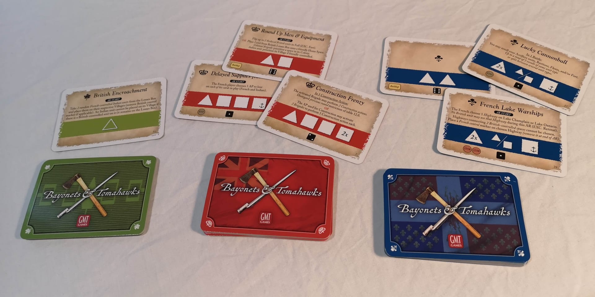 Bayonets and Tomahawks Action Cards.