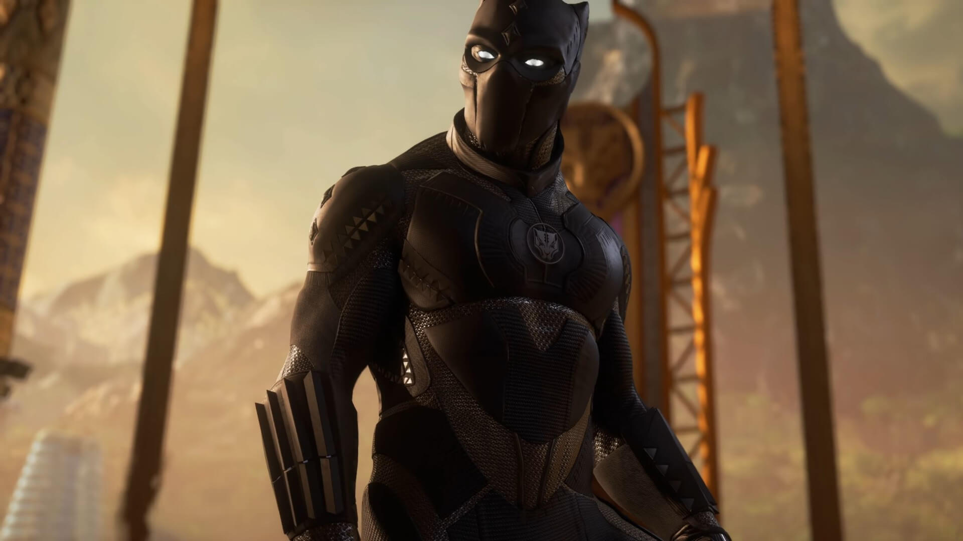 Black Panther looking over his shoulder in Marvel's Avengers