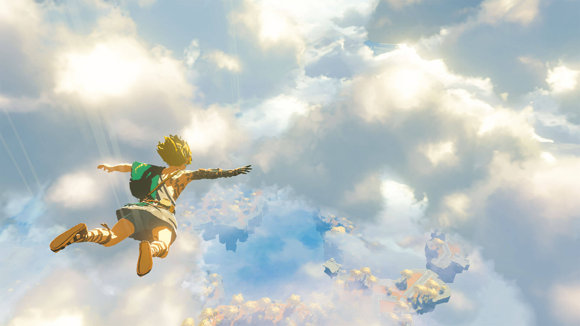 Link plummeting through the air in the Breath of the Wild sequel