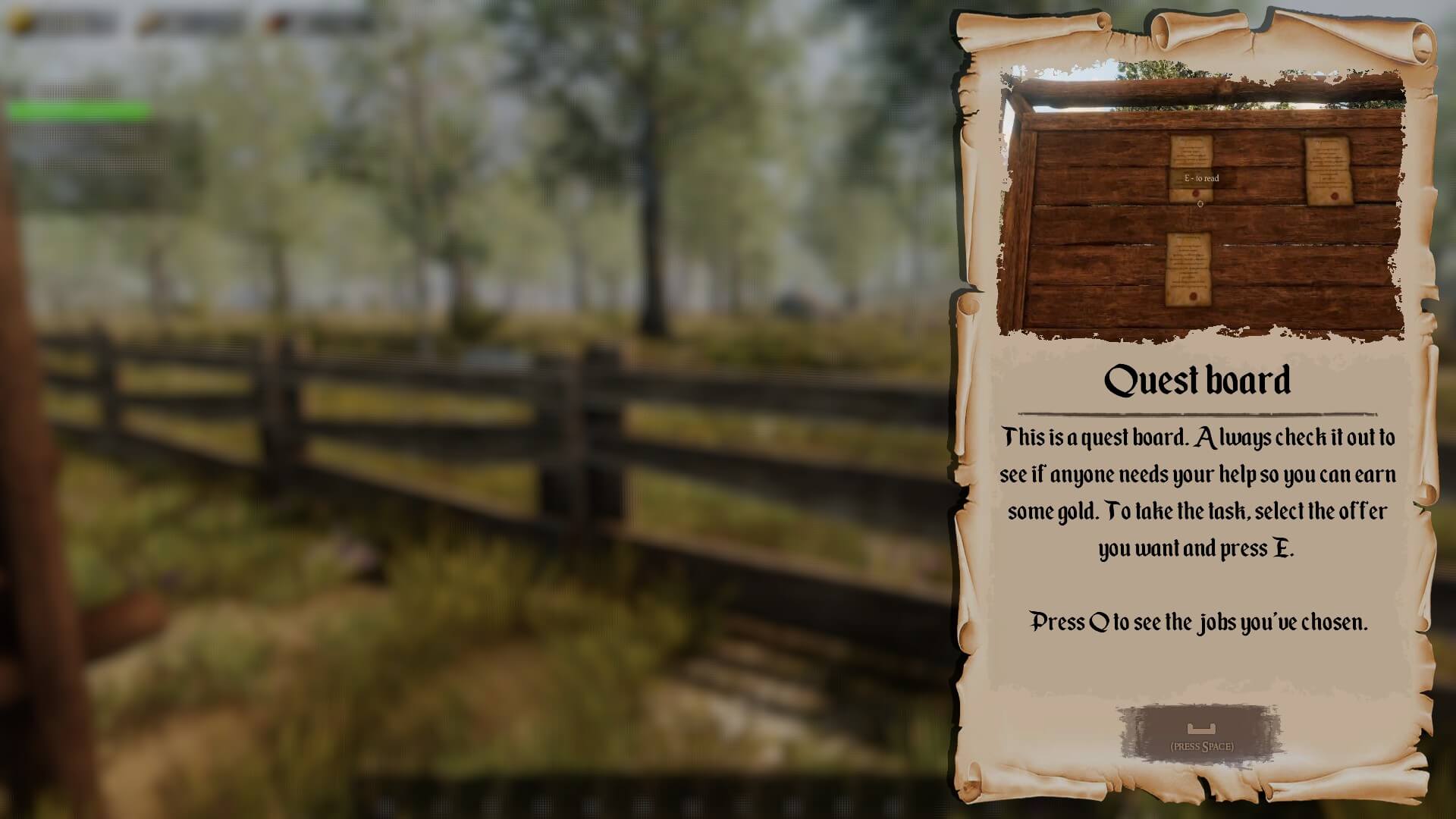 A screenshot from Castle Flipper showing the quest board