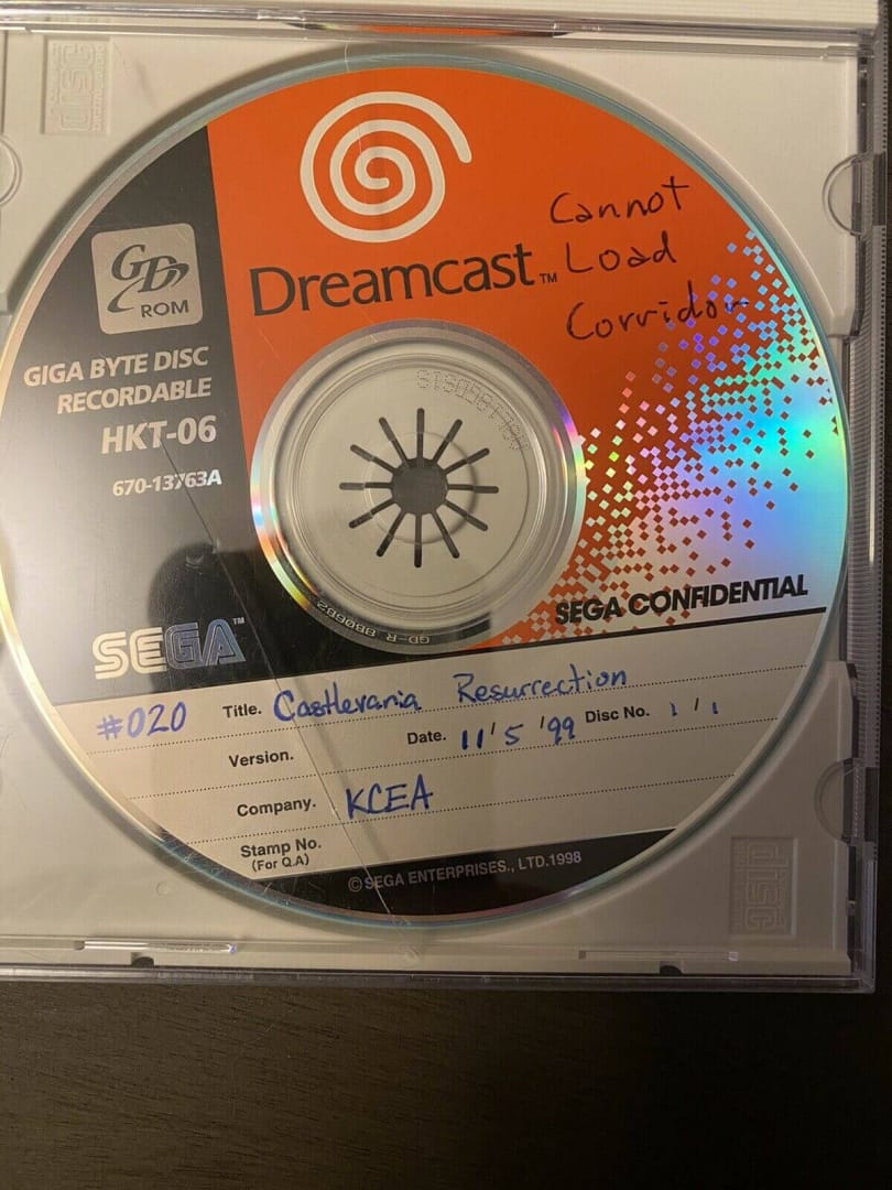 The Castlevania Resurrection disc, as posted on eBay.