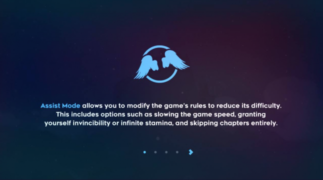 Celeste features an "assist mode", which allows players to customize the difficulty to suit them