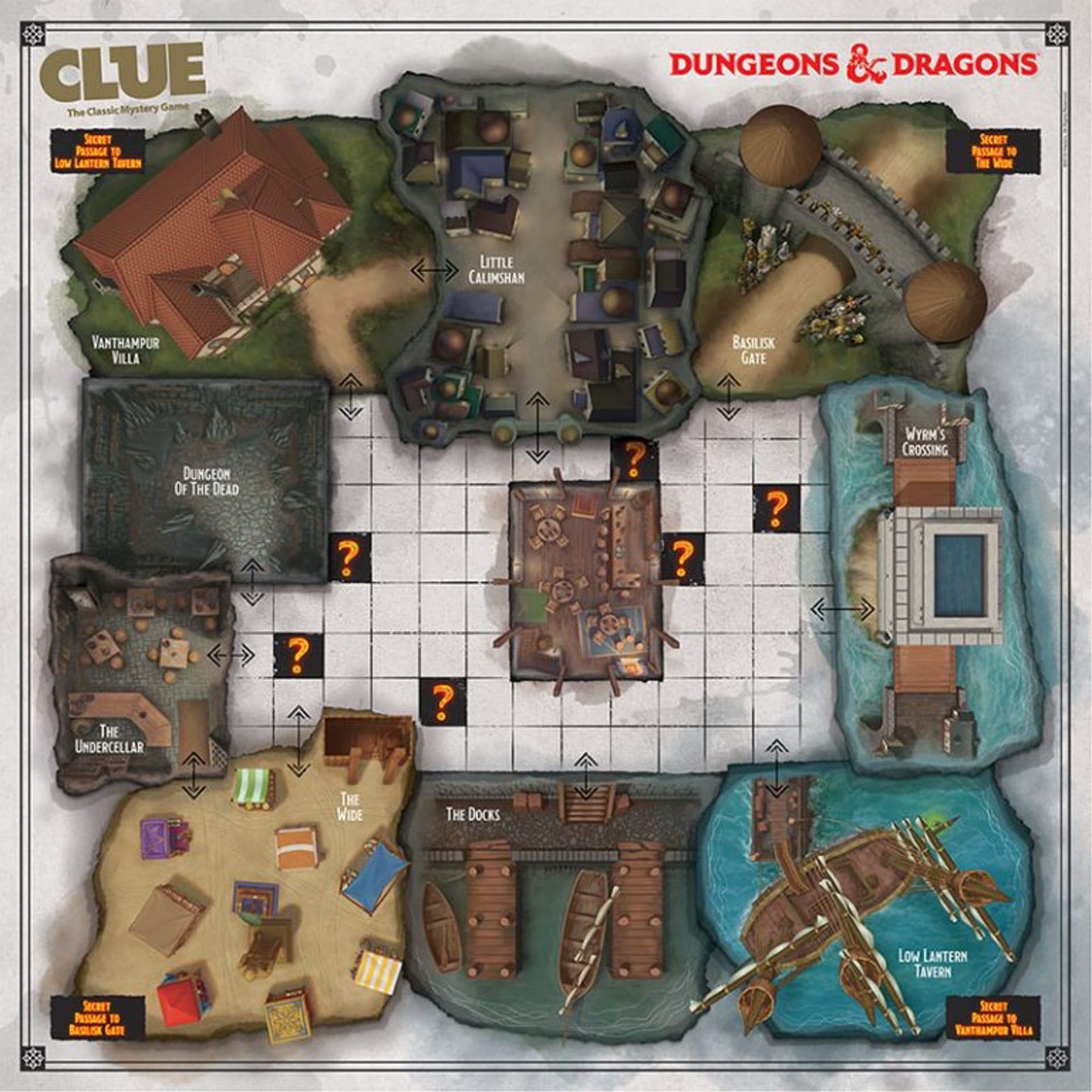 CLUE Dungeons & Dragons Game Board