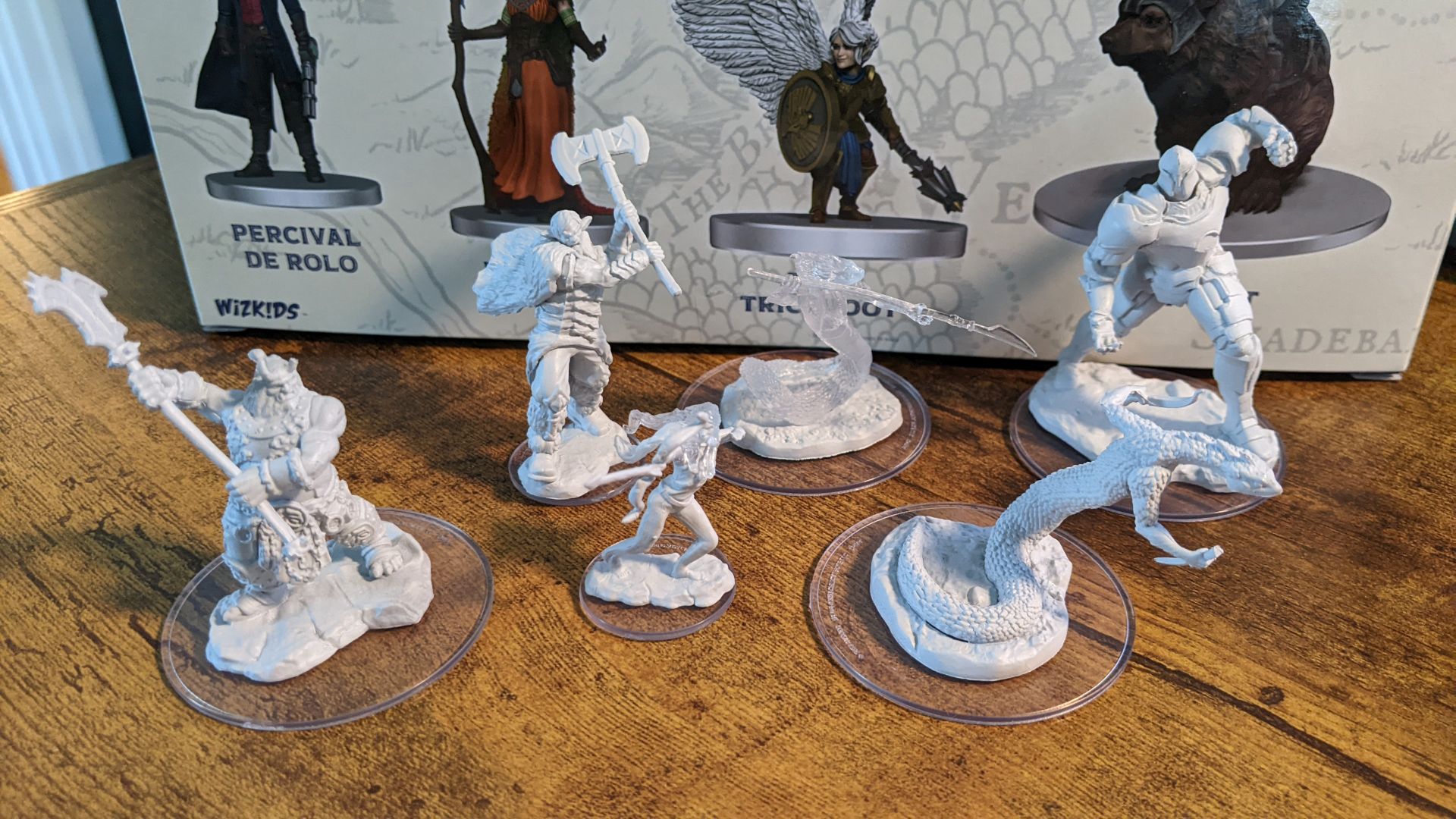 The unpainted Wave 4 minis from the Wizkids Critical Role set
