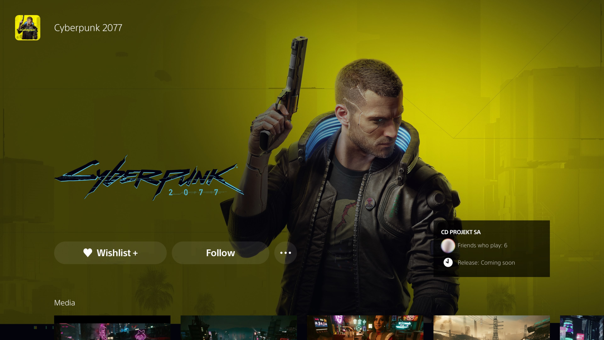 The UK PS5 store listing for Cyberpunk 2077