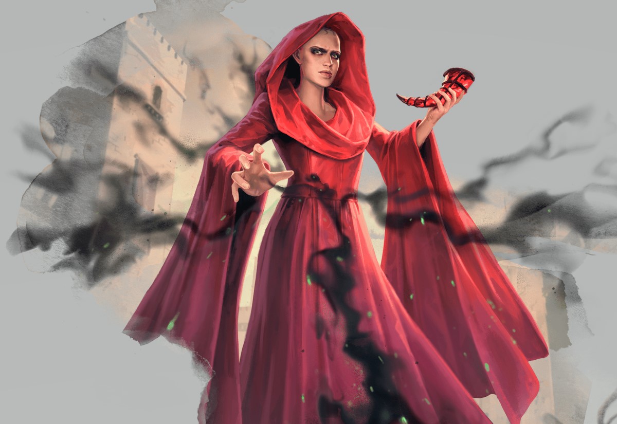 Official artwork for the Red Wizard Sofina from D&D Honor Among Thieves