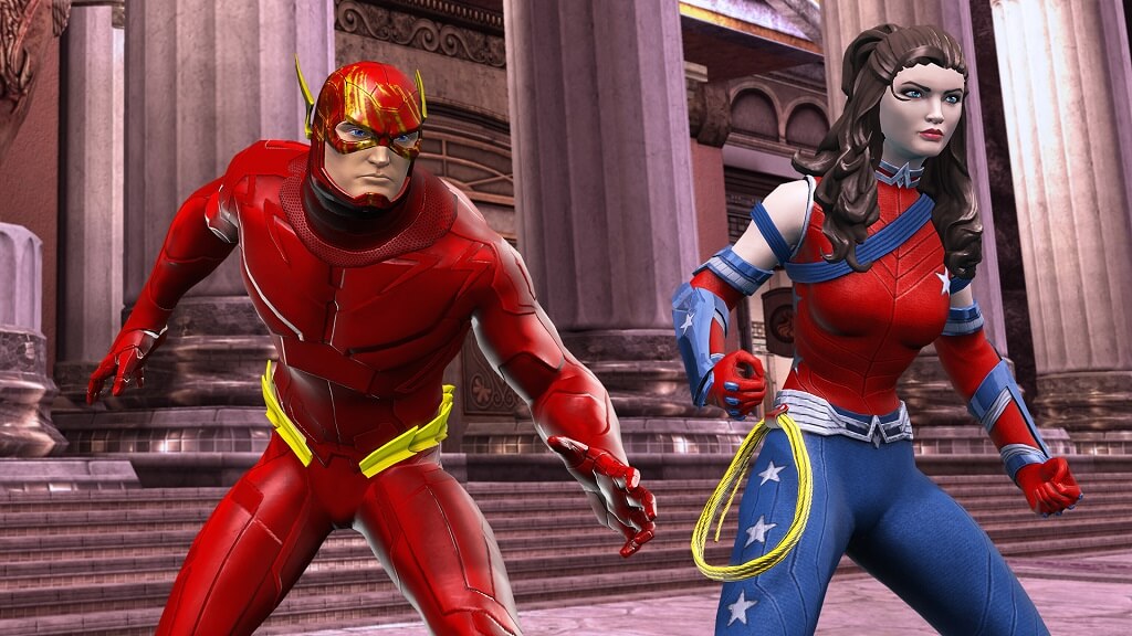 The Flash and Wonder Woman in DC Universe Online