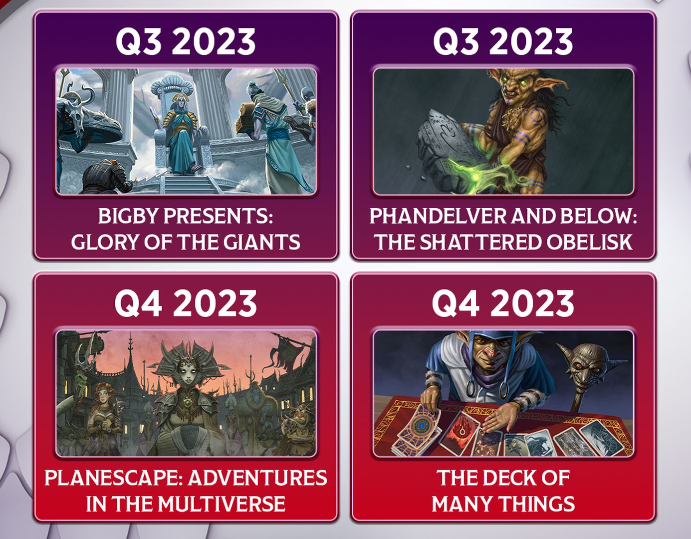 The 2023 and 2024 roadmap for Dungeons & Dragons Source and Adventure Books