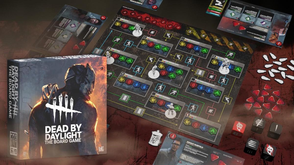 a digital board mock up for the Dead By Daylight board game