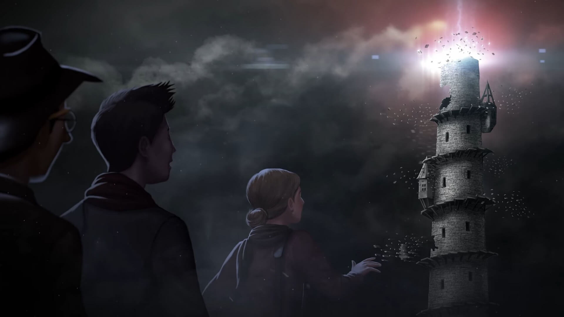 A group approaching The Observer's tower in Dead by Daylight