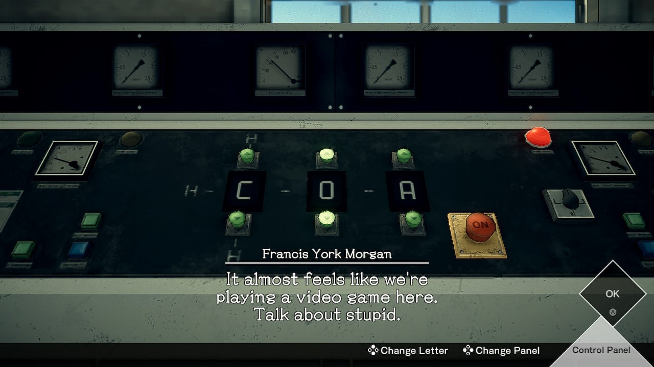 Agent Morgan calling out an arbitrary wordlock puzzle