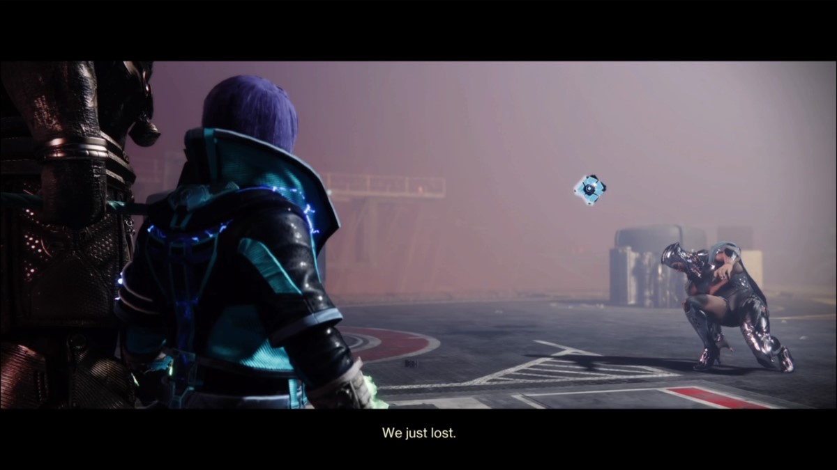 The Guardian, the Ghost, and Nimbus in The Veil room from Destiny 2 Lightfall
