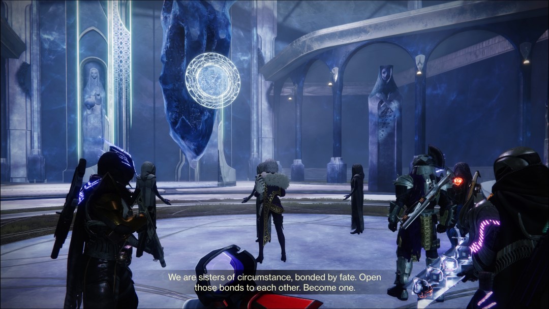 Mara Sov and her witches about to perform a magic ritual with a team of Guardians