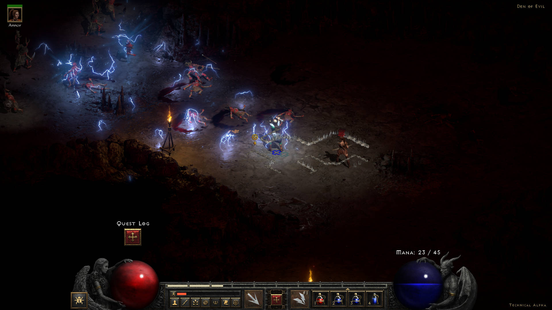 Diablo 2 Resurrected Technical Alpha preview - Lightning Sorc gameplay