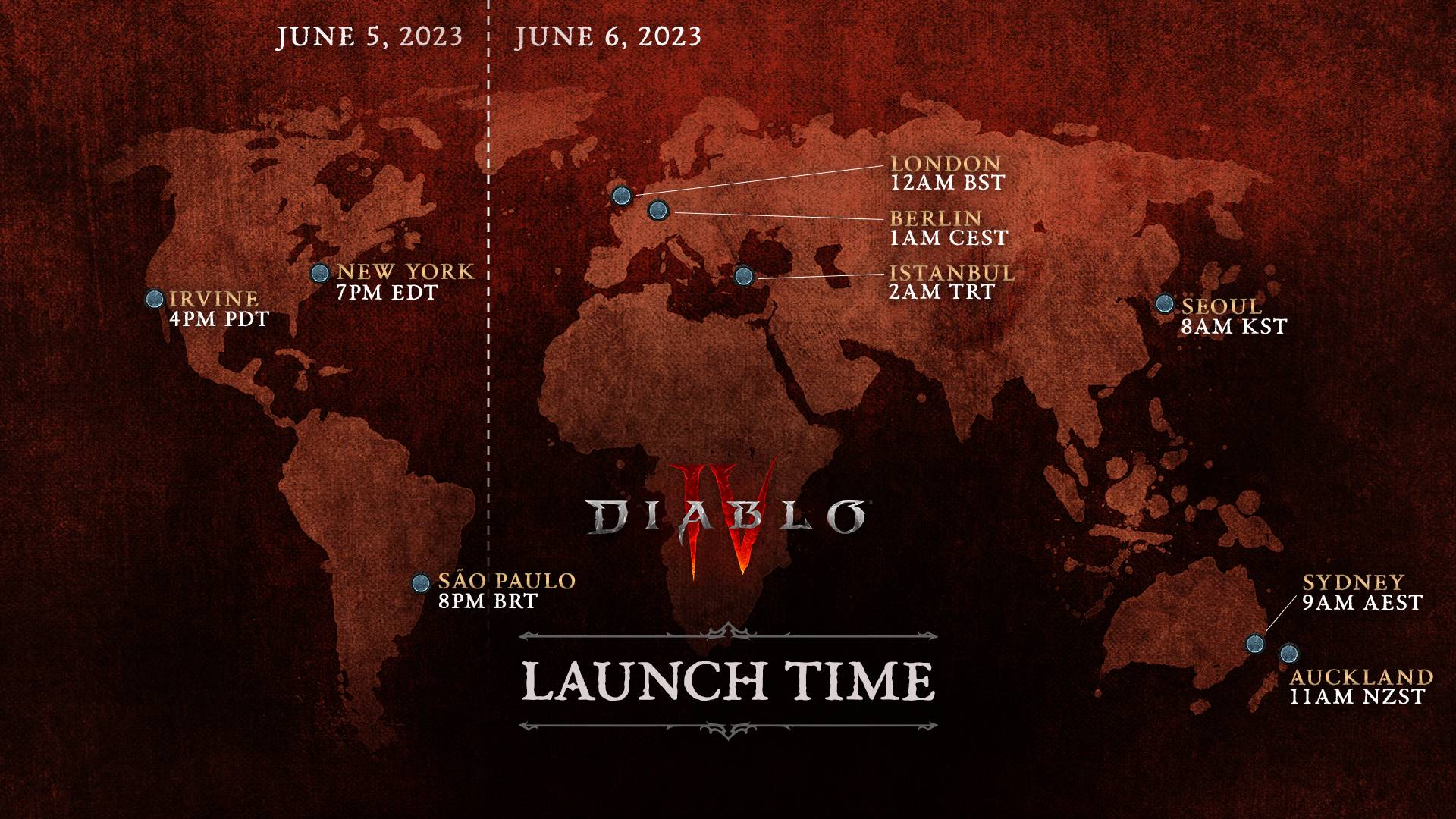 Horas de lanzamiento de Diablo 4