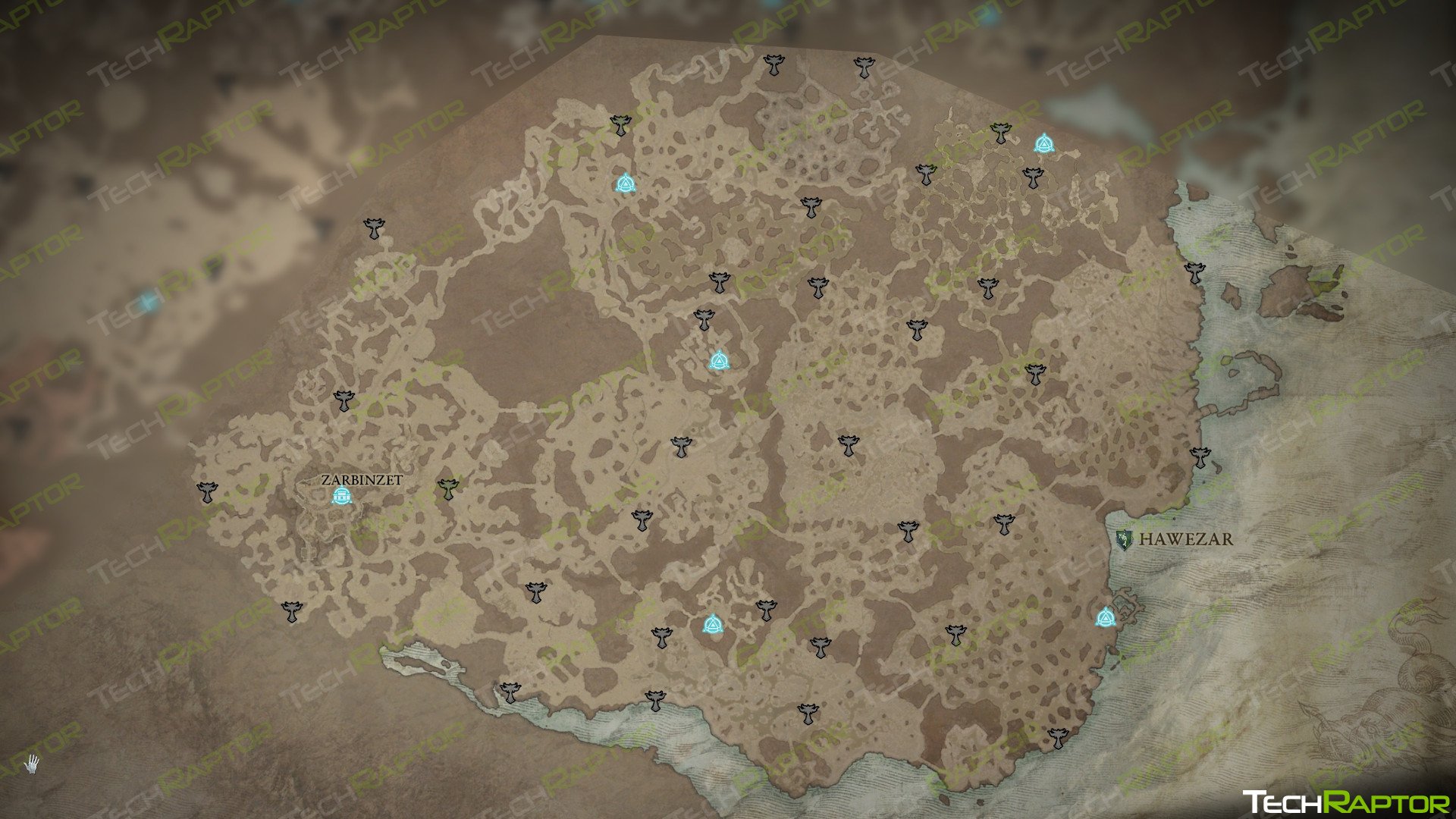 Diablo IV Hawezar Altar of Lilith Locations Guide - Map