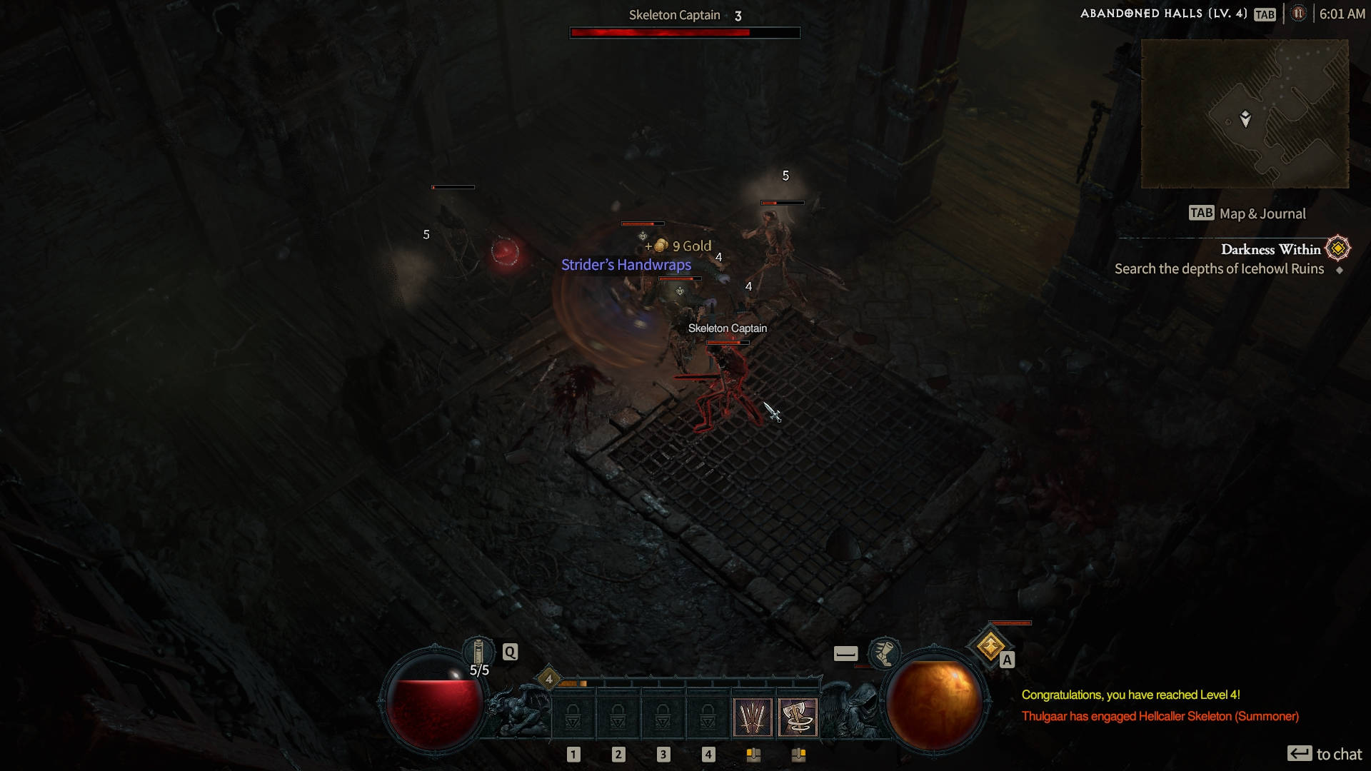 Diablo IV Starter Guide - Barbarian Smashing Skeletons in the Abandoned Halls