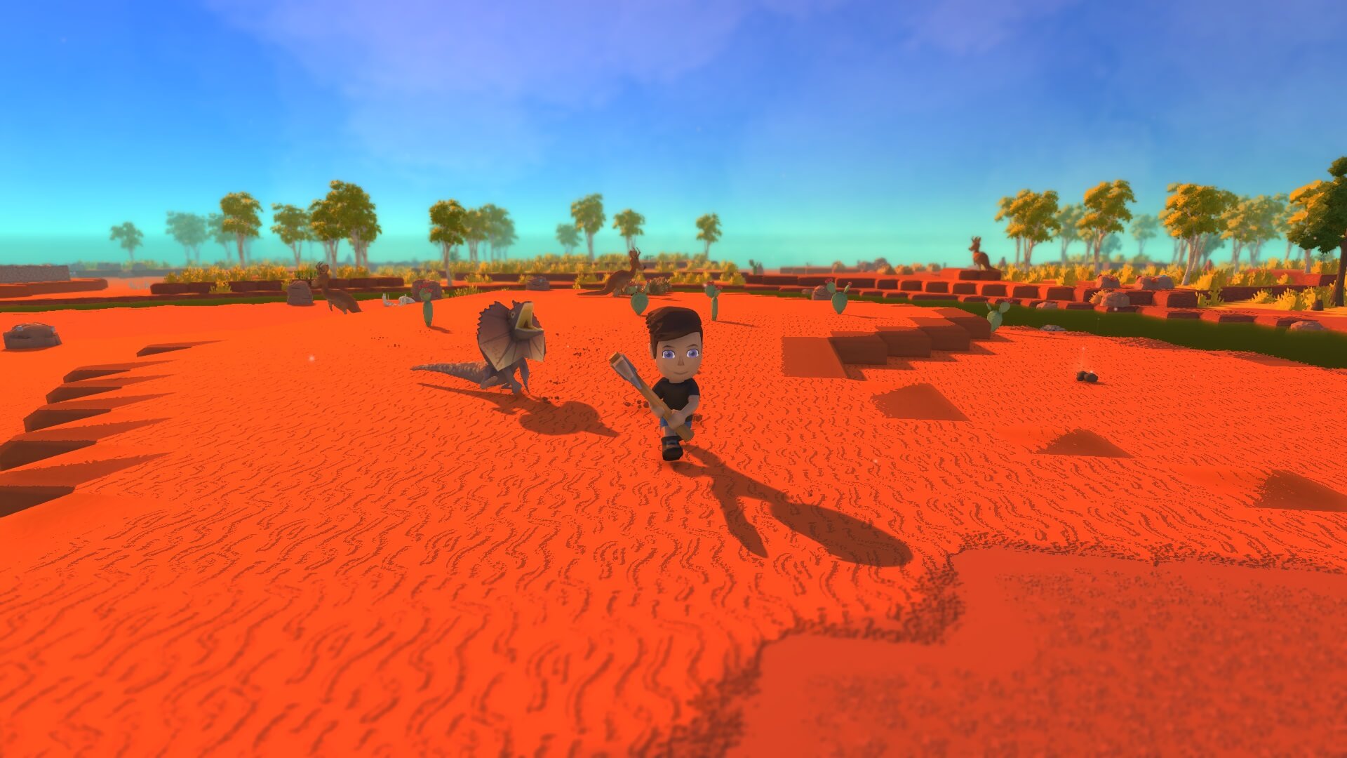 Dinkum update shows the player presumably being chased by a Frilly.